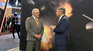 Twenty-Six Defense President and CEO is interviewed by Air & Space Forces Magazine Editor Tobias Naegele at AFA 2026.