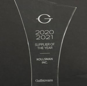 KOLLSMAN, ELBIT SYSTEMS OF AMERICA SUBSIDIARY, HONORED WITH SUPPLIER OF THE YEAR AWARD through Gulfstream.