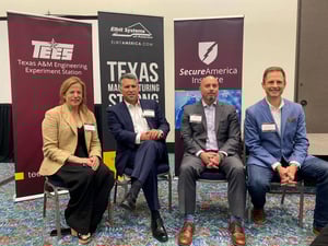 Panelists post for a photo at the first-ever Texas Renaissance Manufacturing Conference in Fort Worth on May 9, 2022. Elbit America was a sponsor, while it's VP of Strategy & Growth Scott Baum was a panelist.